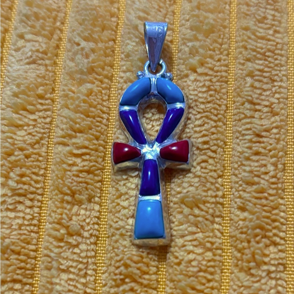 925 Egyptian Silver Ankh Pendant